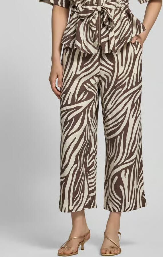 S.Oliver BLACK LABEL regular fit culotte van mix van lyocell viscose en linnen - Foto 6