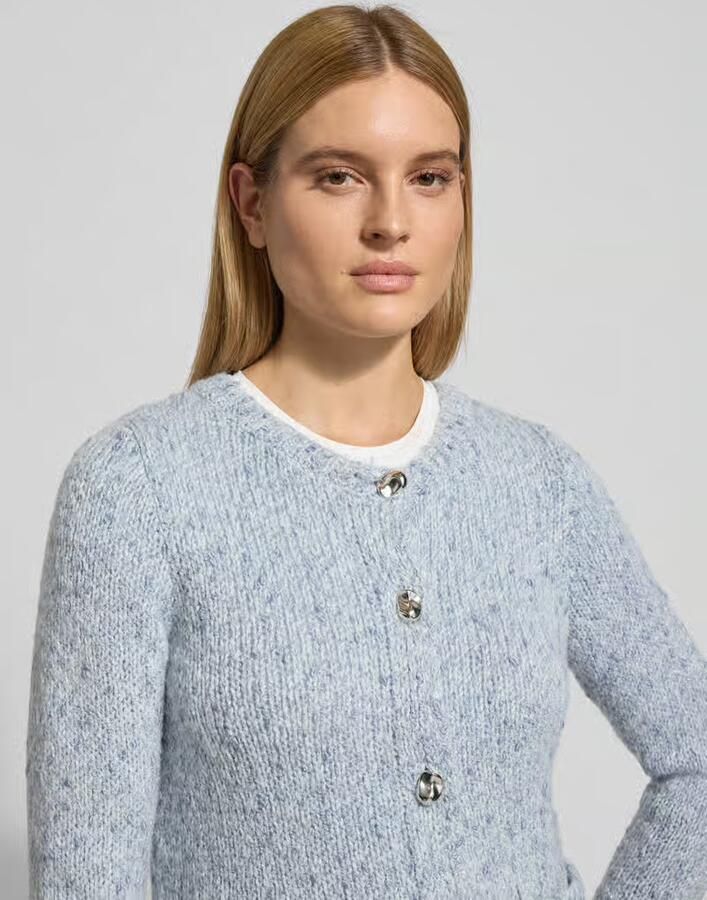 S.Oliver BLACK LABEL Regular fit gebreid jack van alpaca - Foto 4
