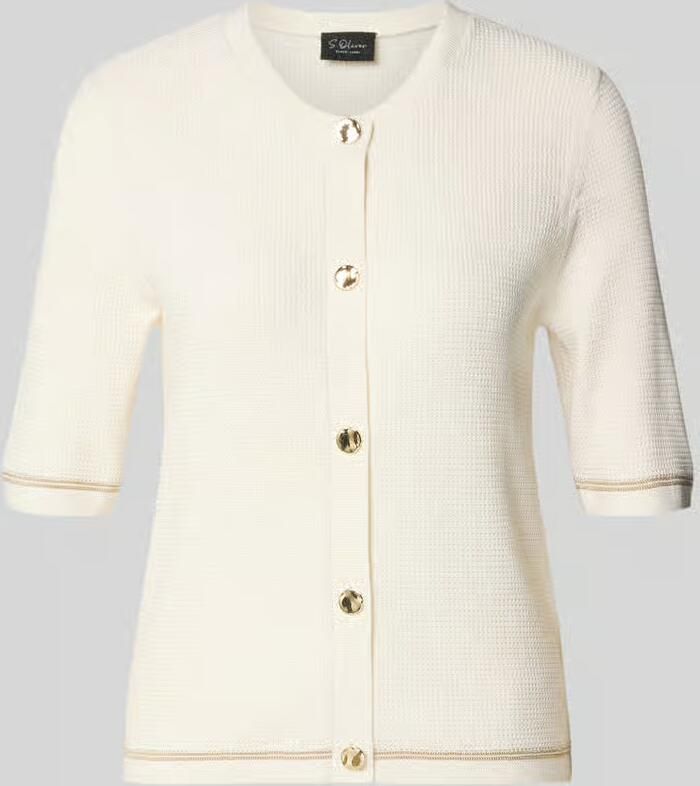 S.Oliver BLACK LABEL regular fit gebreid jack van puur katoen - Foto 2