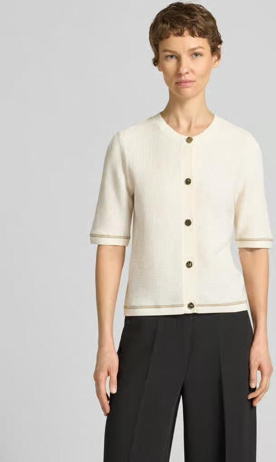 S.Oliver BLACK LABEL regular fit gebreid jack van puur katoen - Foto 4