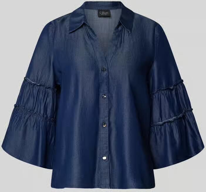 S.Oliver BLACK LABEL regular fit jeansblouse van lyocell - Foto 5