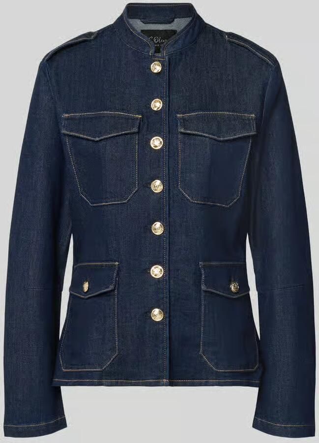 S.Oliver BLACK LABEL Regular fit jeansjack met sierknopen