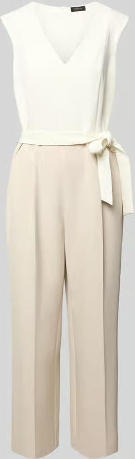S.Oliver BLACK LABEL regular fit jumpsuit met tailleriem om te strikken - Foto 4