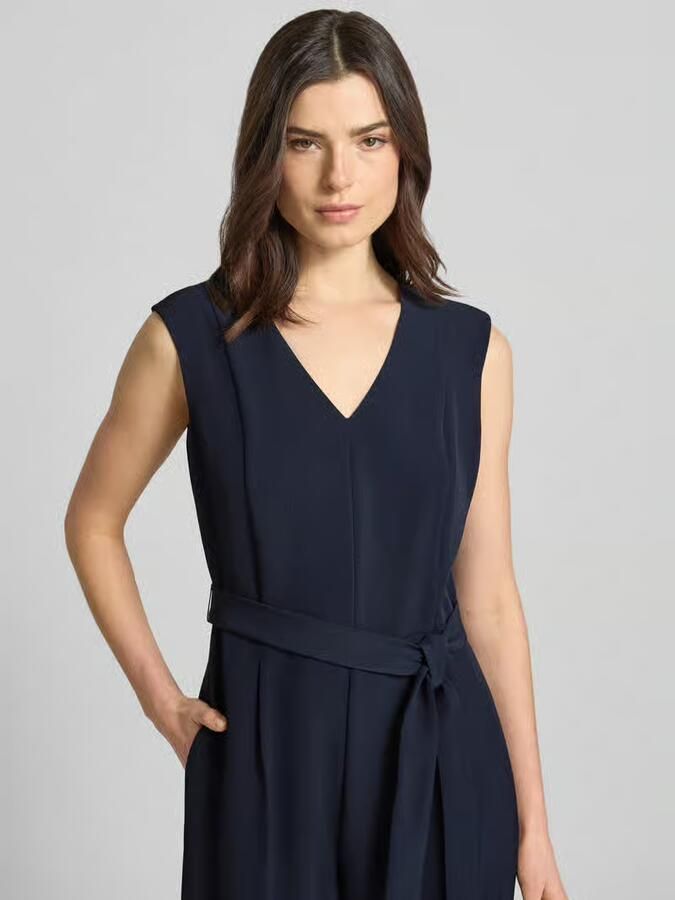 S.Oliver BLACK LABEL regular fit jumpsuit met tailleriem om te strikken - Foto 3