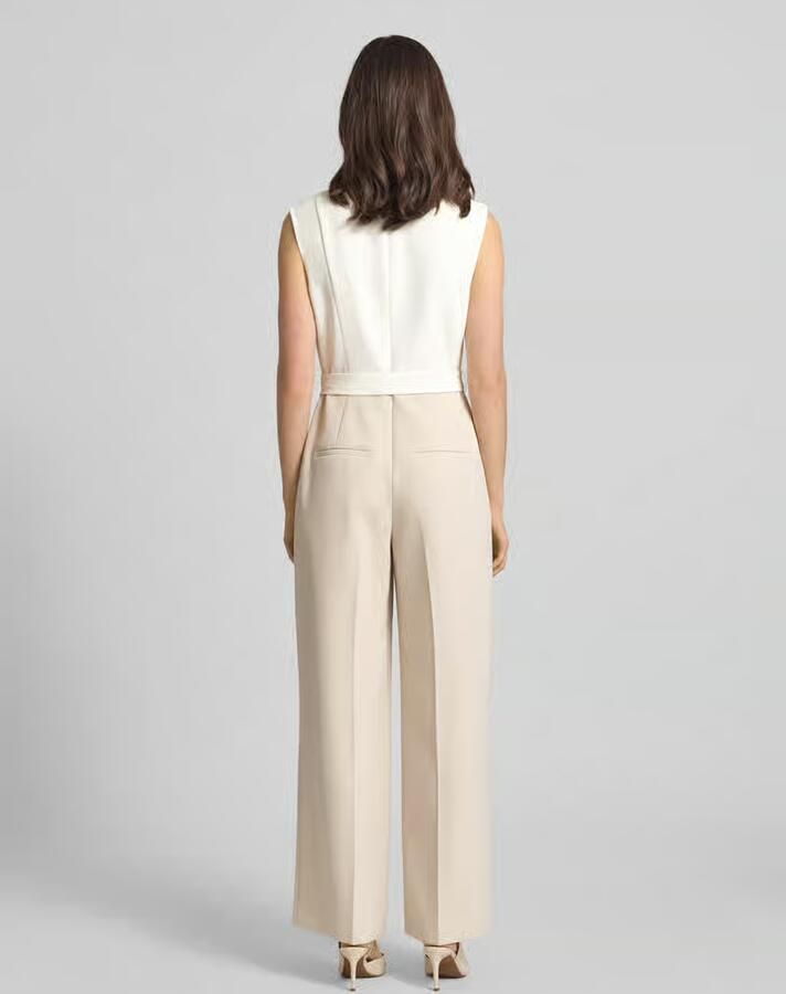 S.Oliver BLACK LABEL regular fit jumpsuit met tailleriem om te strikken - Foto 3