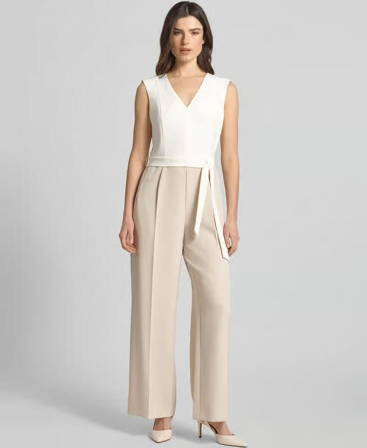 S.Oliver BLACK LABEL regular fit jumpsuit met tailleriem om te strikken - Foto 4