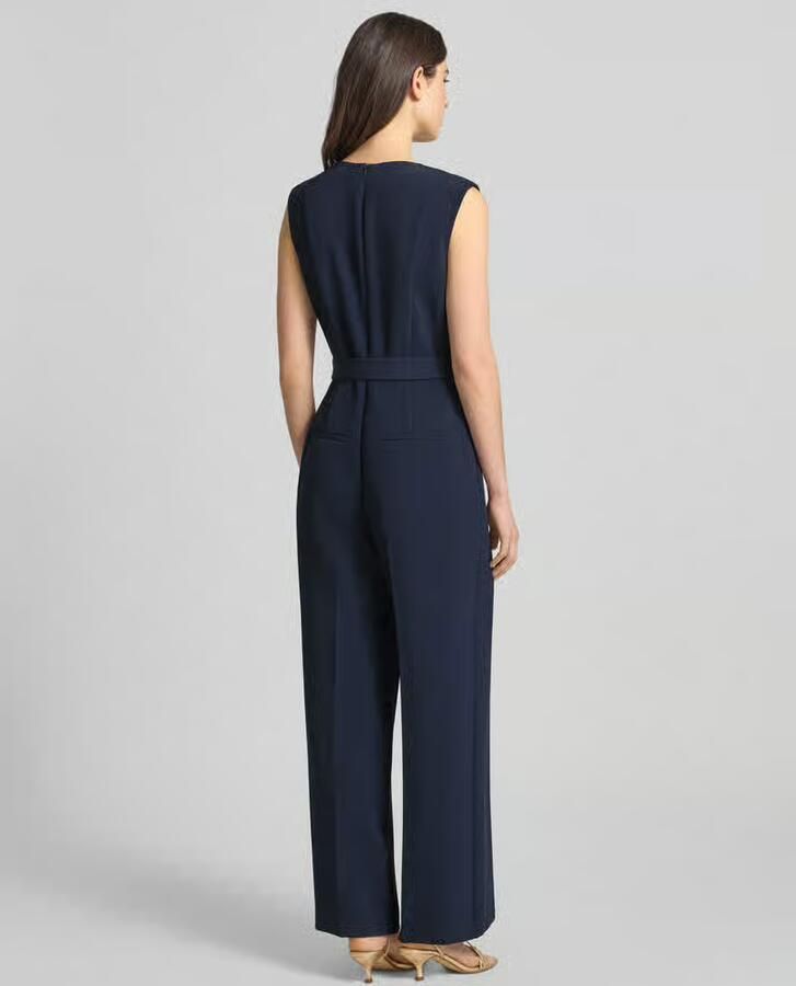 S.Oliver BLACK LABEL regular fit jumpsuit met tailleriem om te strikken - Foto 4