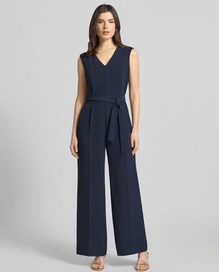 S.Oliver BLACK LABEL regular fit jumpsuit met tailleriem om te strikken - Foto 5