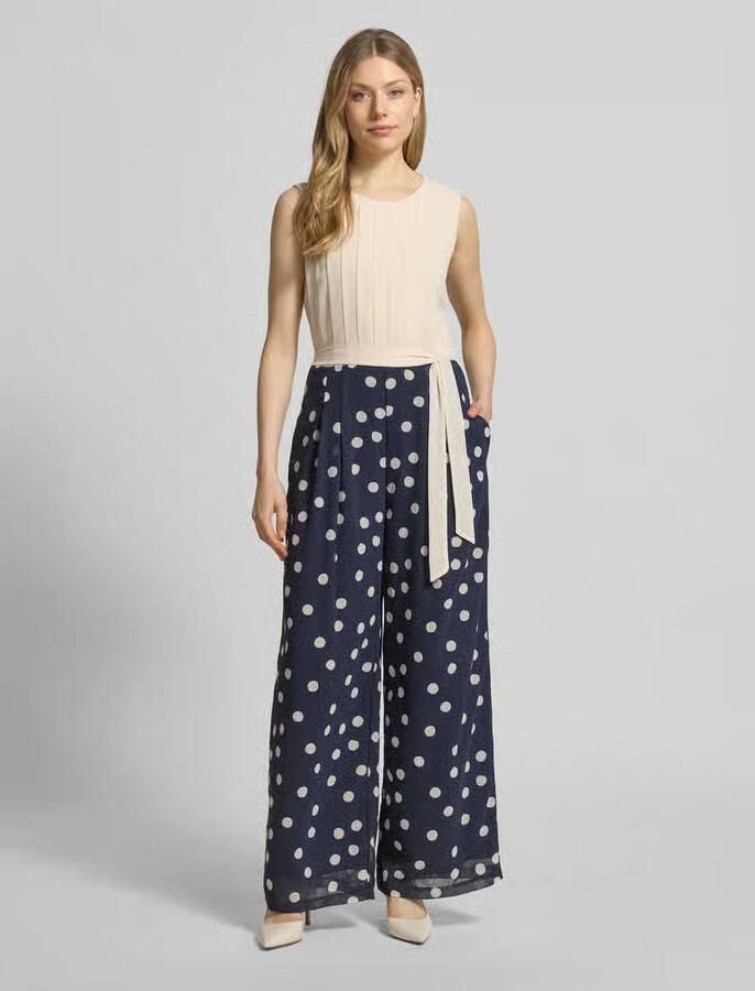 S.Oliver BLACK LABEL regular fit jumpsuit met tailleriem om te strikken - Foto 2