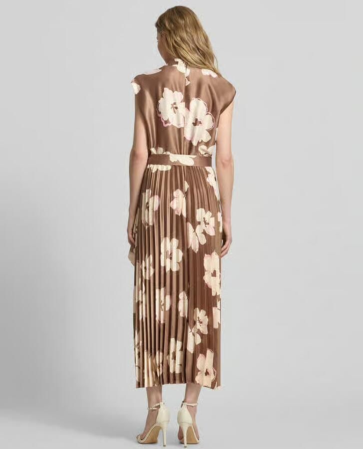 S.Oliver BLACK LABEL regular fit jurk van satijn met plissés - Foto 6