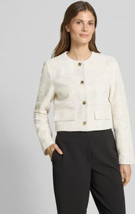 S.Oliver BLACK LABEL Regular fit korte blazer in bouclékwaliteit met effect garen - Foto 2