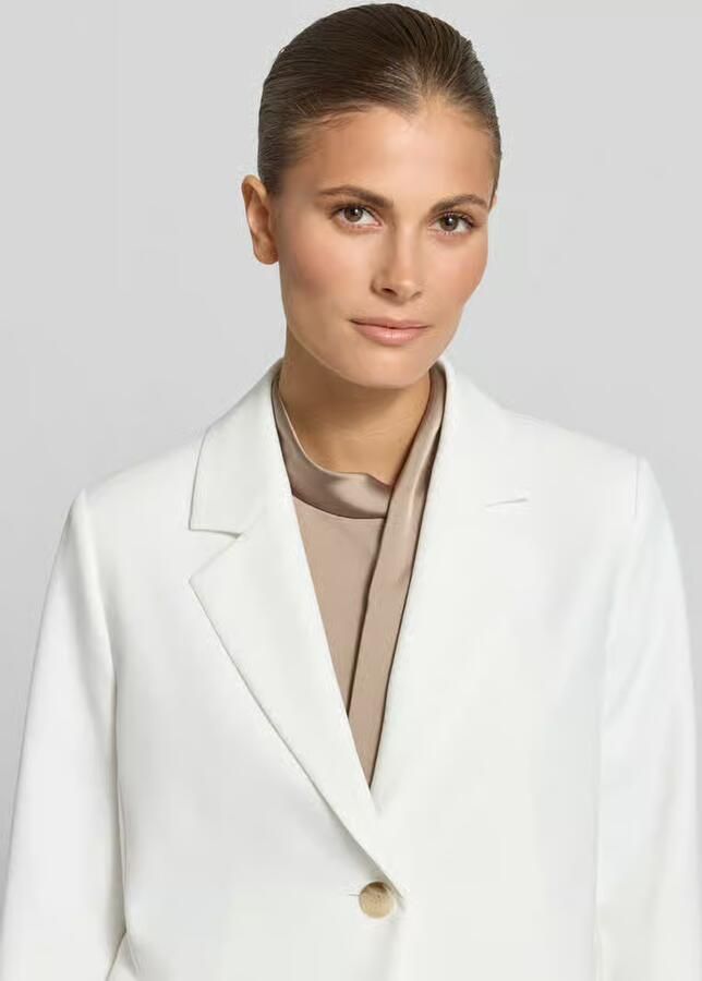 S.Oliver BLACK LABEL regular fit korte blazer met 1-knoopssluiting