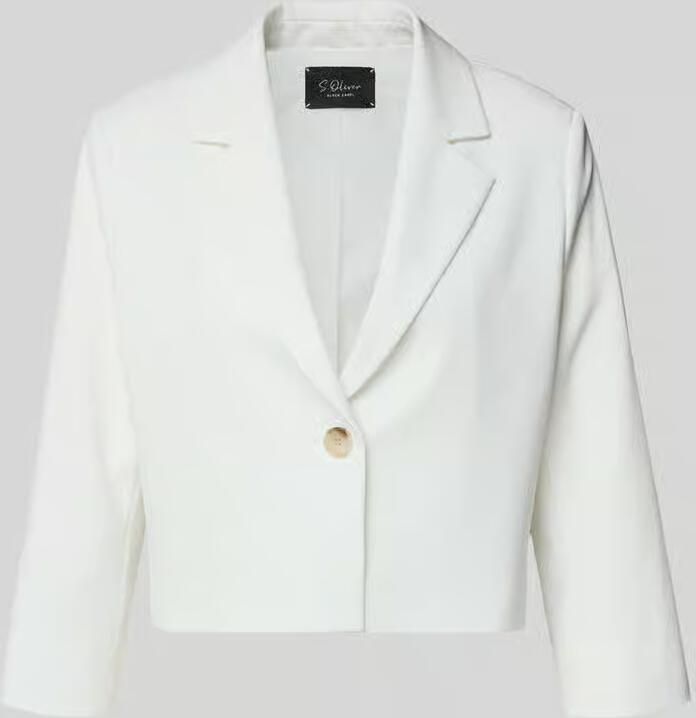 S.Oliver BLACK LABEL regular fit korte blazer met 1-knoopssluiting - Foto 2