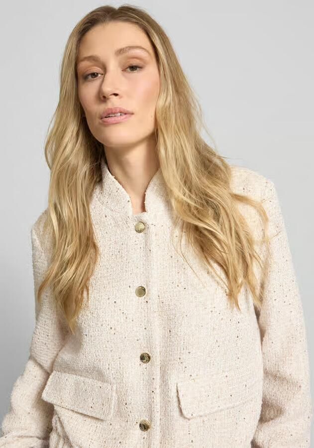 S.Oliver BLACK LABEL regular fit korte blazer met pailletten