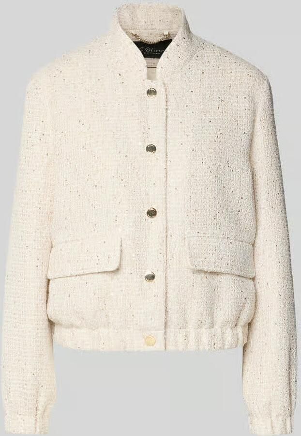 S.Oliver BLACK LABEL regular fit korte blazer met pailletten - Foto 2