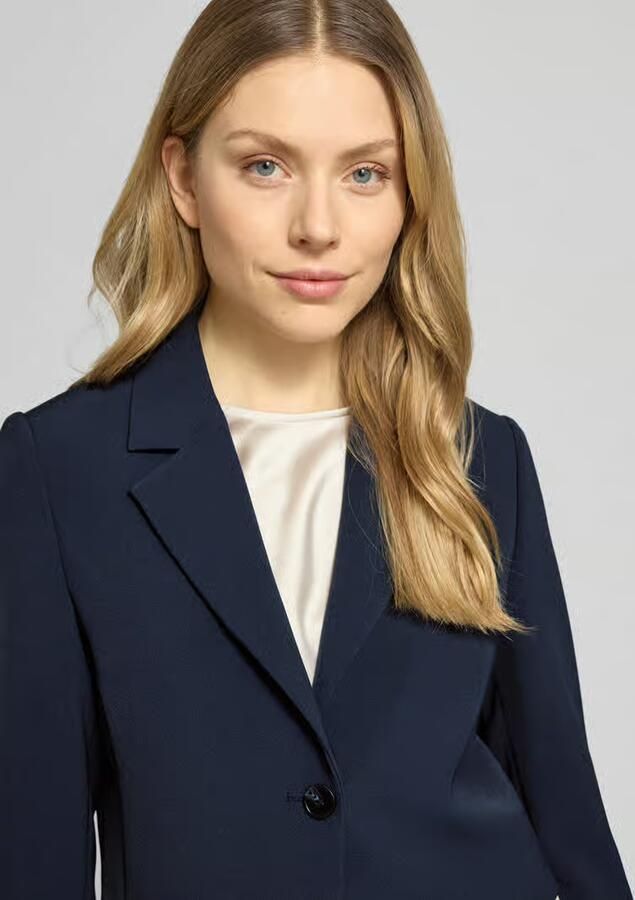 S.Oliver BLACK LABEL regular fit korte blazer met reverskraag