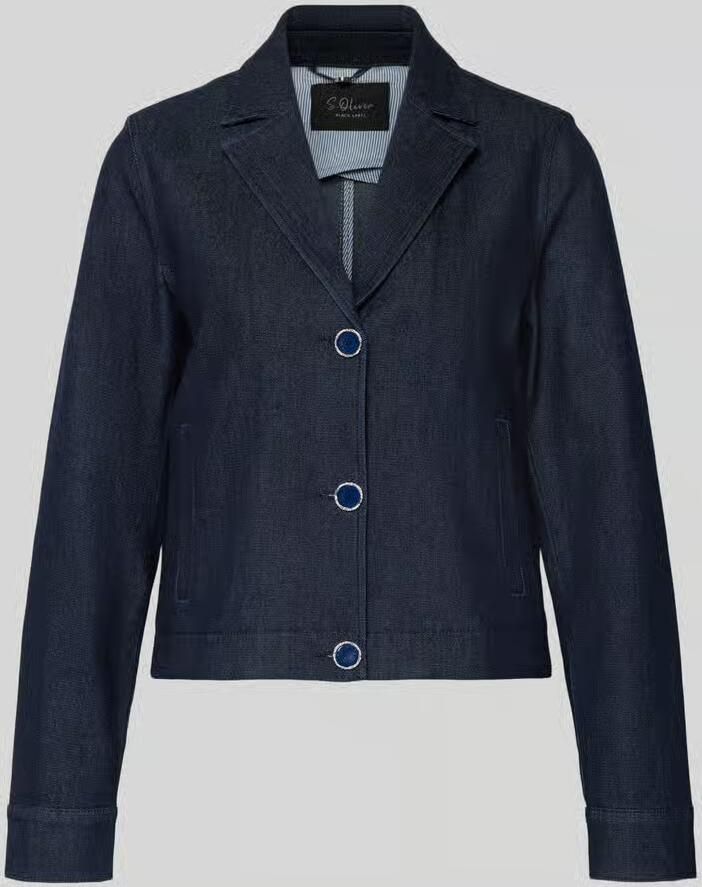 S.Oliver BLACK LABEL Regular fit korte blazer van Denim