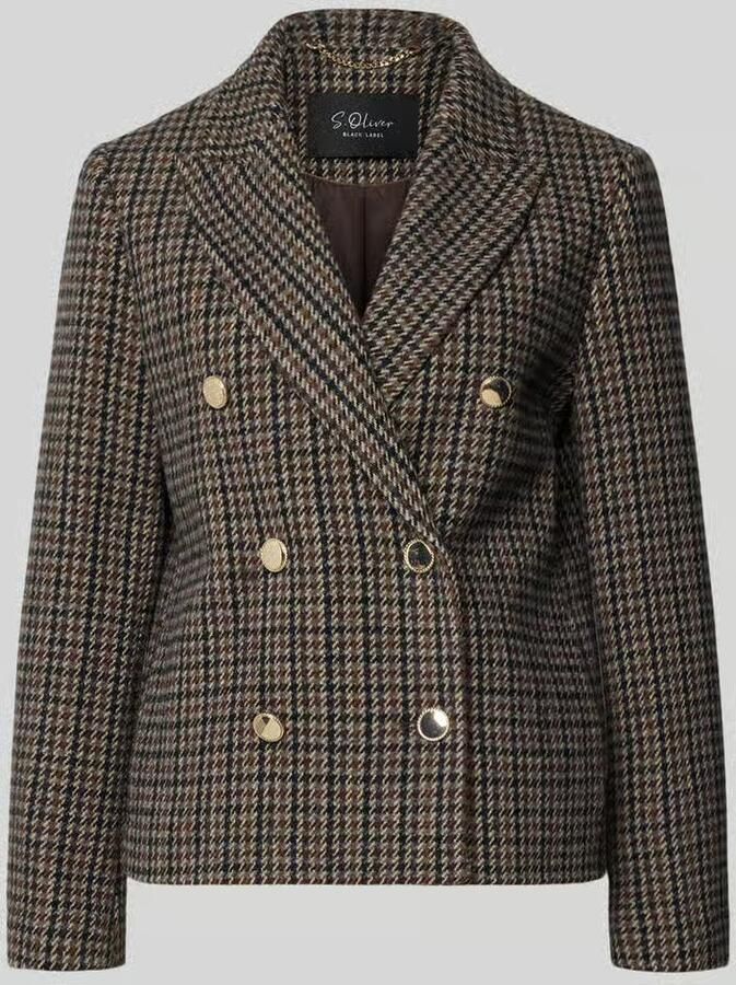 S.Oliver BLACK LABEL Regular fit korte blazer van wolmix