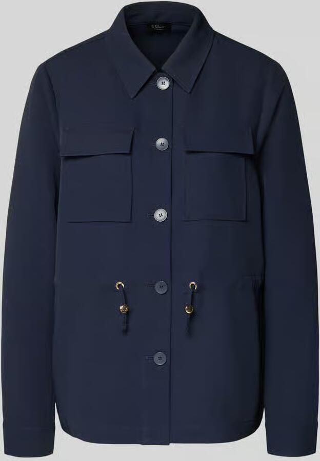 S.Oliver BLACK LABEL regular fit lange blazer met borstpattentaschen - Foto 5