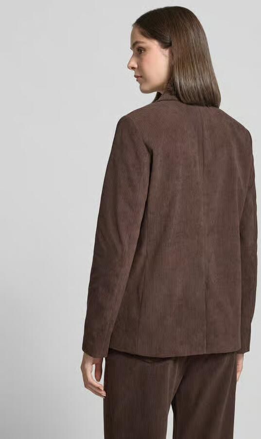 S.Oliver BLACK LABEL Regular fit lange blazer met corduroystructuur - Foto 3