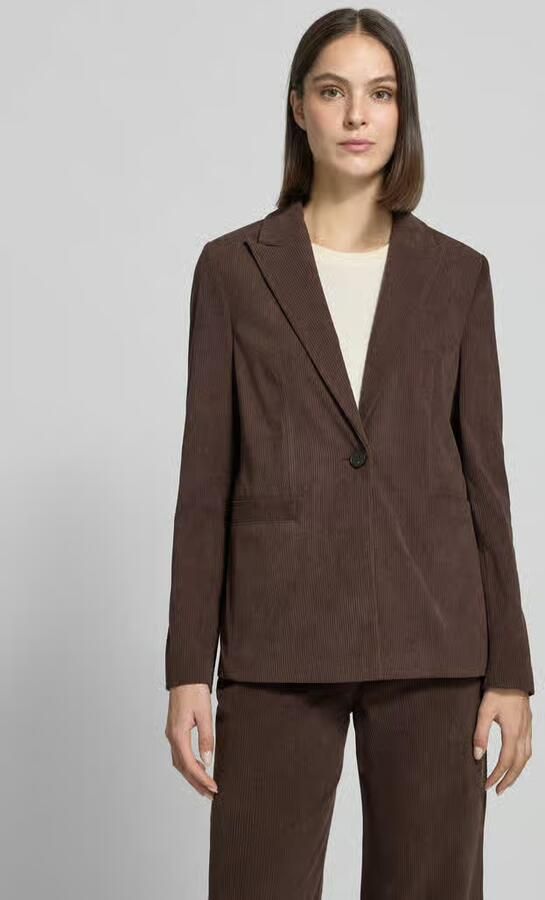 S.Oliver BLACK LABEL Regular fit lange blazer met corduroystructuur - Foto 2