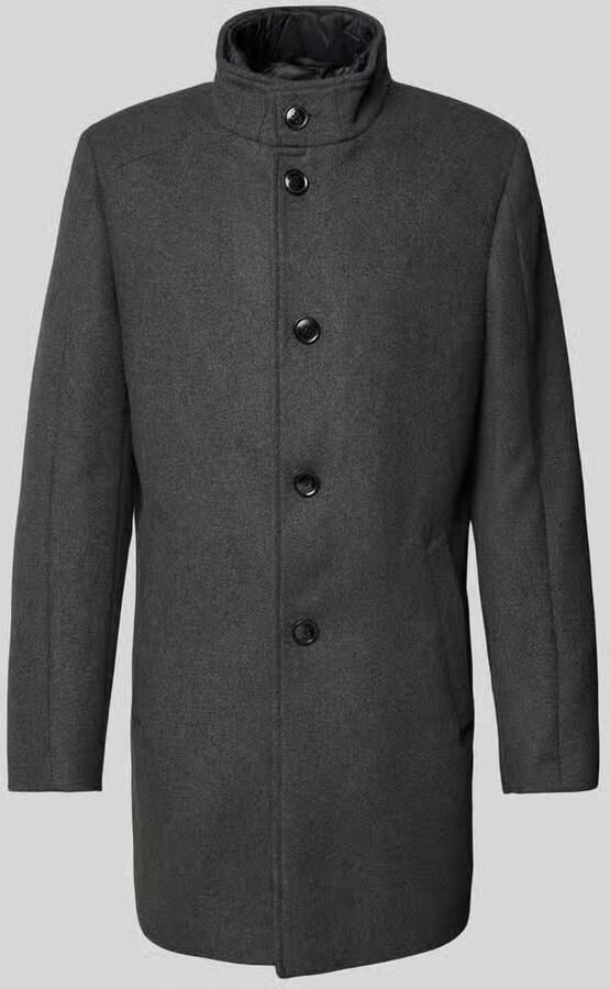 S.Oliver BLACK LABEL Regular fit lange jas van wolmix met vaste gewatteerde inzet - Foto 2