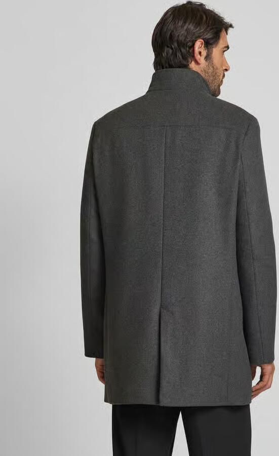 S.Oliver BLACK LABEL Regular fit lange jas van wolmix met vaste gewatteerde inzet - Foto 4