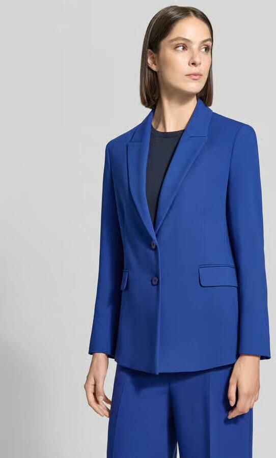 S.Oliver BLACK LABEL Regular fit longblazer van viscosemix - Foto 3
