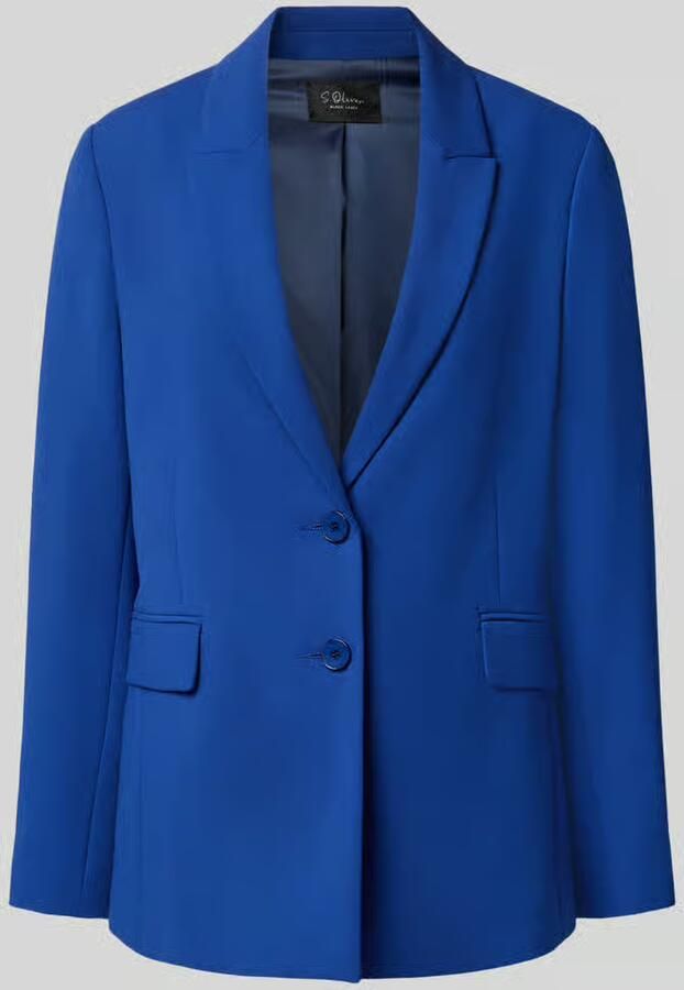 S.Oliver BLACK LABEL Regular fit longblazer van viscosemix - Foto 2