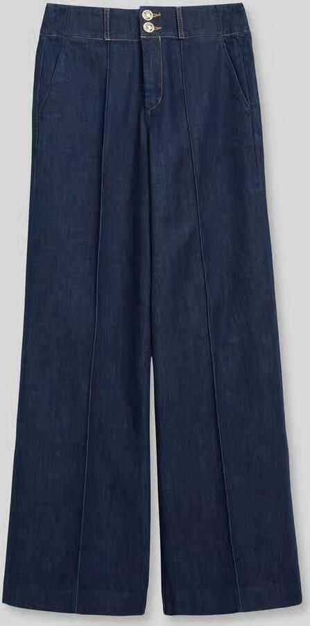 S.Oliver BLACK LABEL regular fit marlenebroek van katoenmix