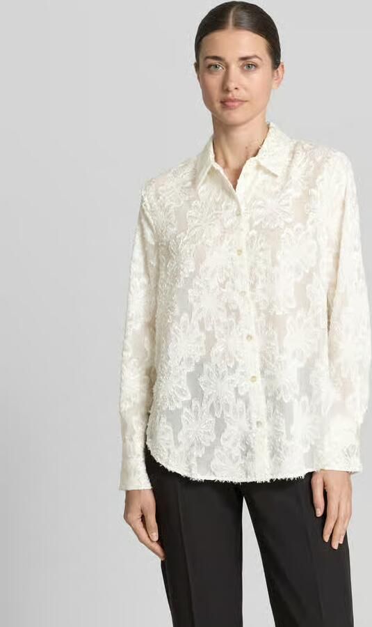 S.Oliver BLACK LABEL regular fit overhemdblouse met floraal motief - Foto 4