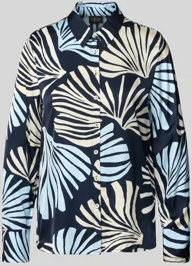 S.Oliver BLACK LABEL Regular fit overhemdblouse van pure viscose