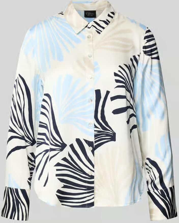 S.Oliver BLACK LABEL Regular fit overhemdblouse van pure viscose