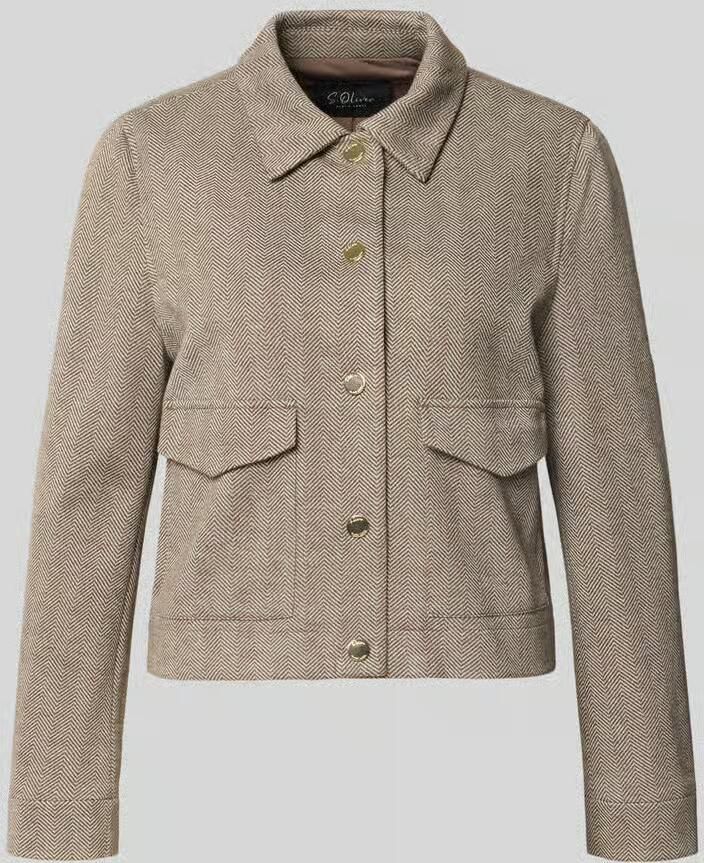 S.Oliver BLACK LABEL Regular fit overhemdjack met viscose