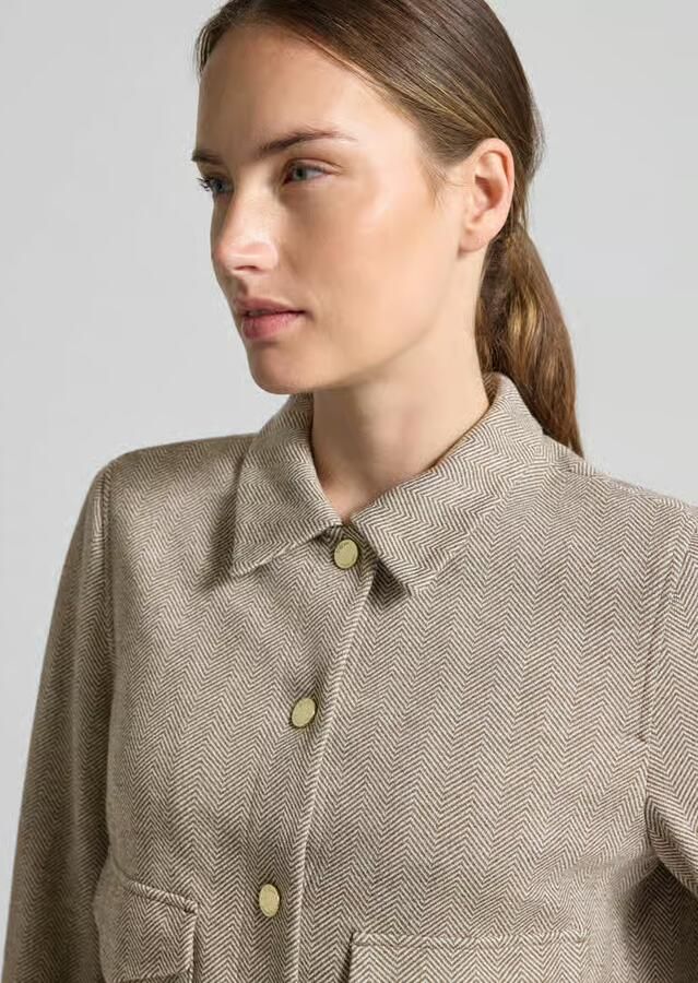 S.Oliver BLACK LABEL Regular fit overhemdjack met viscose