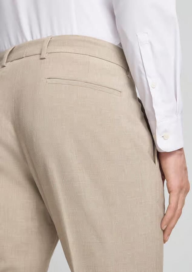 S.Oliver BLACK LABEL regular fit pantalon met linnen