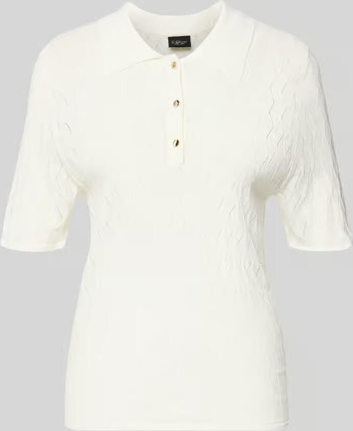 S.Oliver BLACK LABEL regular fit poloshirt van viscosemix - Foto 2
