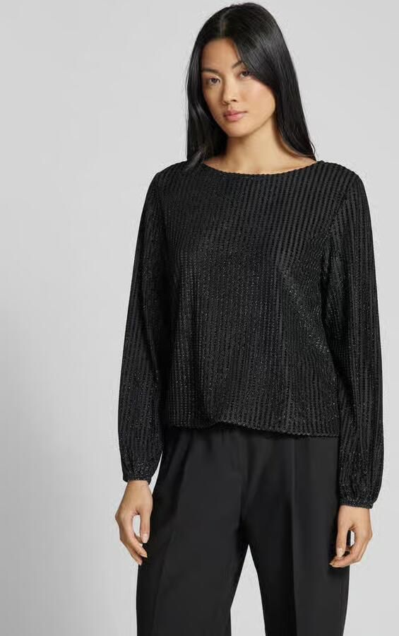 S.Oliver BLACK LABEL Regular fit pullover met elastische boordjes en zoom - Foto 2