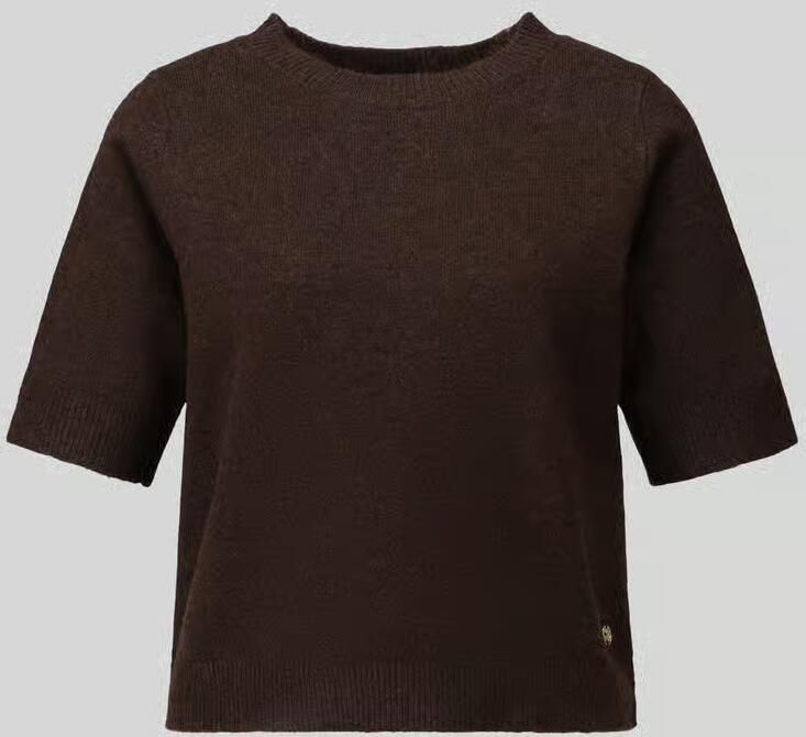 S.Oliver BLACK LABEL gebreide trui met wol donkerbruin - Foto 3