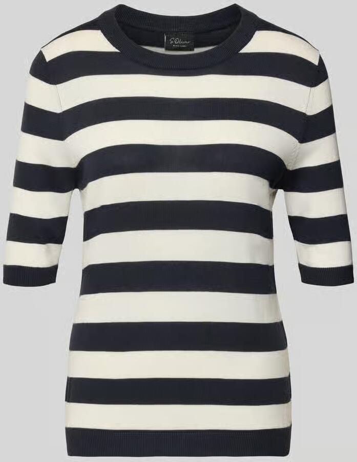 S.Oliver BLACK LABEL Regular fit Pullover van Mix van katoen en modal - Foto 2
