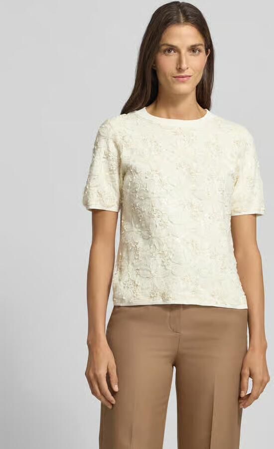 S.Oliver BLACK LABEL Regular fit shirt met glittergaren en pailletten - Foto 2
