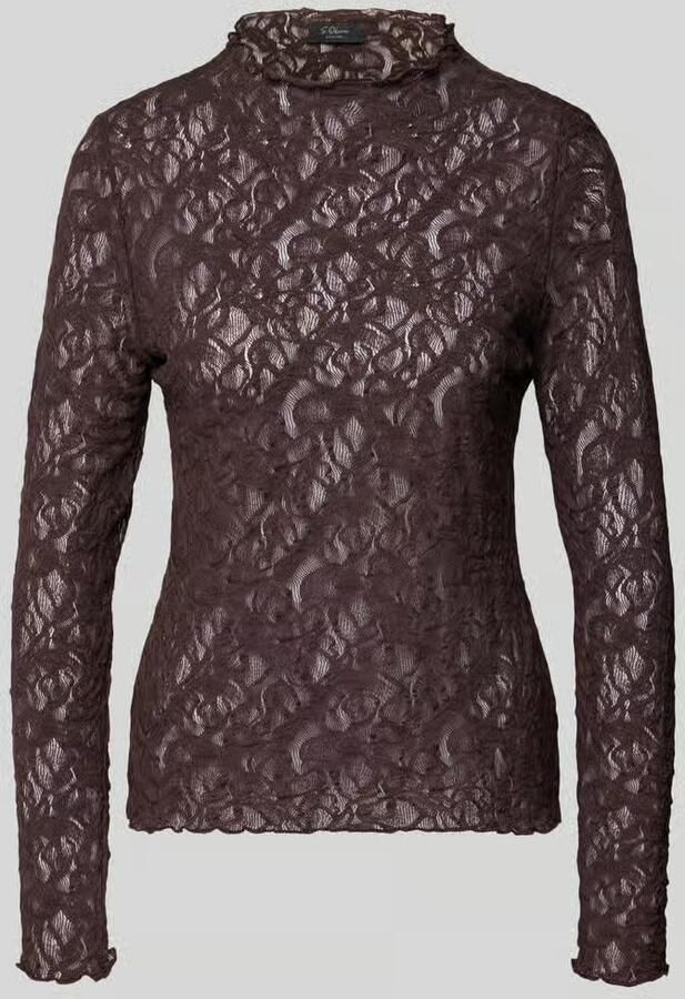 S.Oliver BLACK LABEL Regular fit shirt met lange mouwen met all-over motief