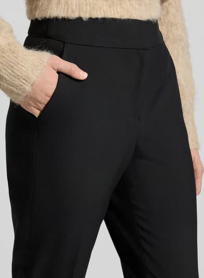 S.Oliver BLACK LABEL Regular fit smalle broek met persplooien - Foto 2