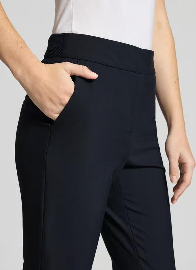 S.Oliver BLACK LABEL Regular fit smalle broek met persplooien - Foto 2
