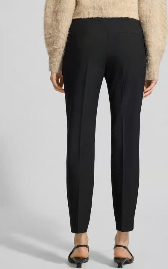 S.Oliver BLACK LABEL Regular fit smalle broek met persplooien - Foto 2