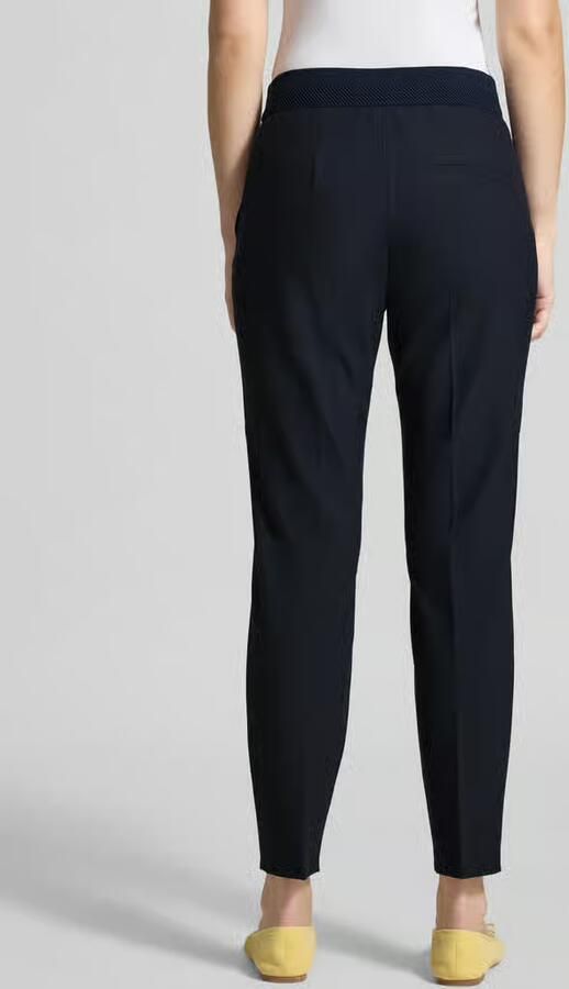 S.Oliver BLACK LABEL Regular fit smalle broek met persplooien - Foto 3