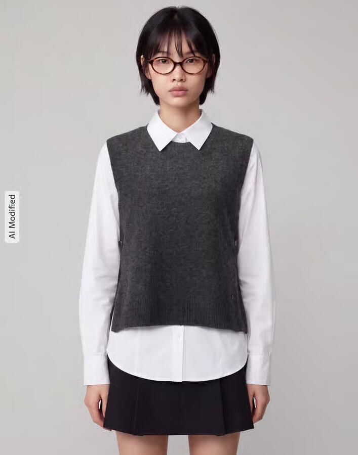 S.Oliver BLACK LABEL Regular fit spencer met wol - Foto 2