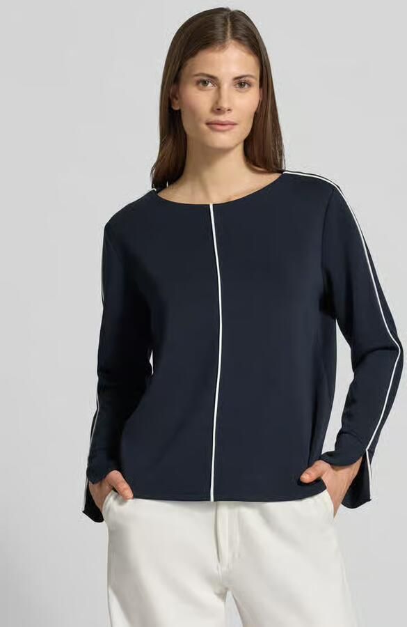 S.Oliver BLACK LABEL Regular fit sweatshirt met contrasterende naden - Foto 4