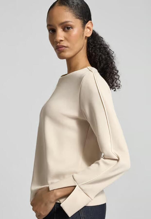 S.Oliver BLACK LABEL Regular fit sweatshirt met contrastnaden - Foto 2