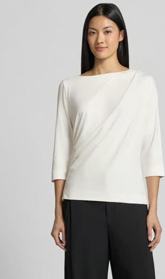 S.Oliver BLACK LABEL Regular fit t-shirt met boothals - Foto 2